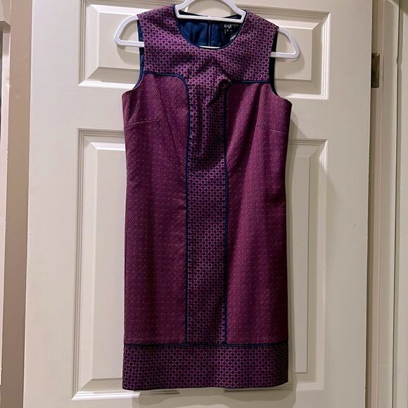 Etcetera Women’s 4 Sleeveless Navy Red Purple Evening Office wedding Guest Dress - Picture 11 of 12